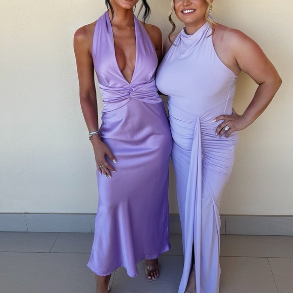 Hello Molly Satin Purple Maxi - Picture 8 of 9